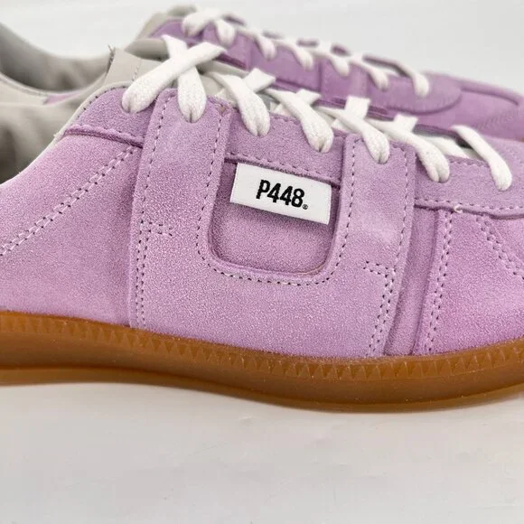 P448 Monza Sneaker Size EU 39 Suede Leather Upper Lavender Gum Sole - Picture 6 of 16